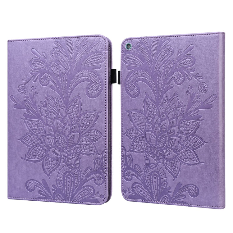 Lace Flower Embossing Pattern Horizontal Flip Leather Case with Holder & Card Slots & Wallet & Photo Frame & Sleep / Wake-up Function For Amazon Kindle Fire HD 10 2019 / 2018 / 2017 / 2016