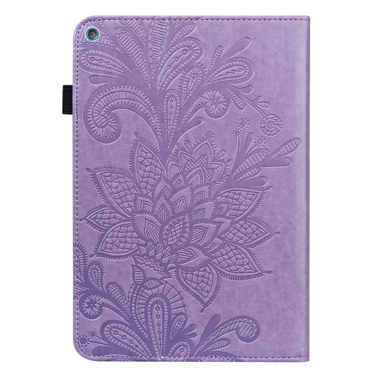 Lace Flower Embossing Pattern Horizontal Flip Leather Case with Holder & Card Slots & Wallet & Photo Frame & Sleep / Wake-up Function For Amazon Kindle Fire HD 10 2019 / 2018 / 2017 / 2016