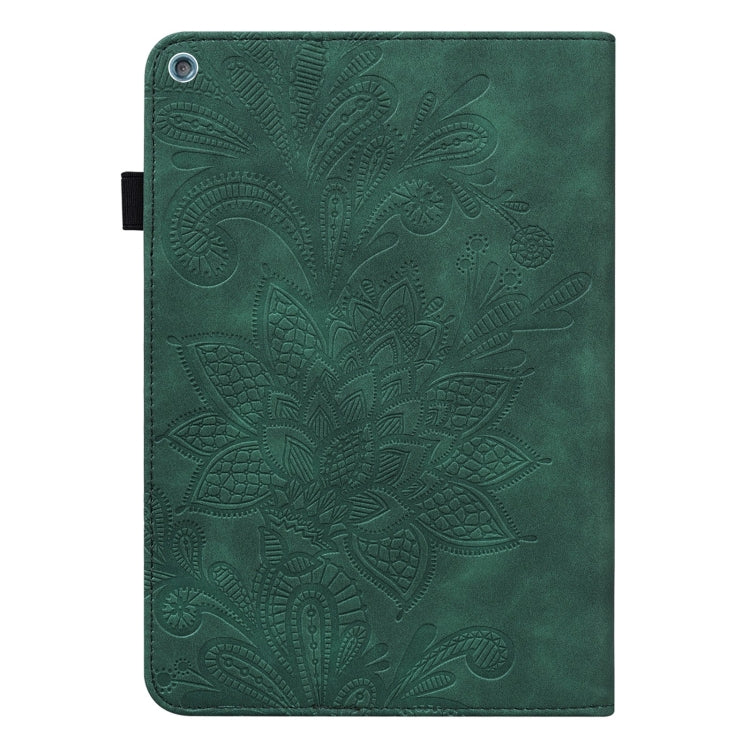 Lace Flower Embossing Pattern Horizontal Flip Leather Case with Holder & Card Slots & Wallet & Photo Frame & Sleep / Wake-up Function For Amazon Kindle Fire HD 10 2019 / 2018 / 2017 / 2016