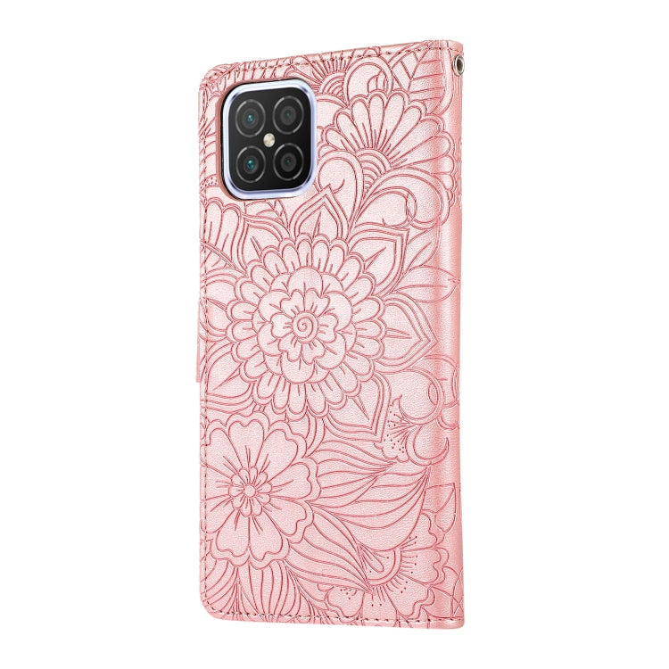 For Huawei nova 8 SE Skin Feel Embossed Sunflower Horizontal Flip Leather Case with Holder & Card Slots & Wallet & Lanyard