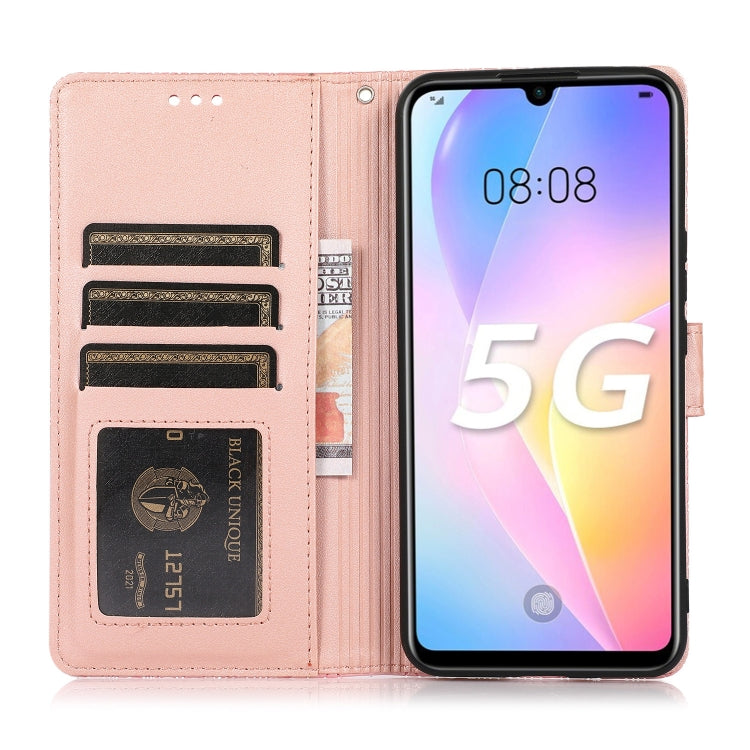 For Huawei nova 8 SE Skin Feel Embossed Sunflower Horizontal Flip Leather Case with Holder & Card Slots & Wallet & Lanyard
