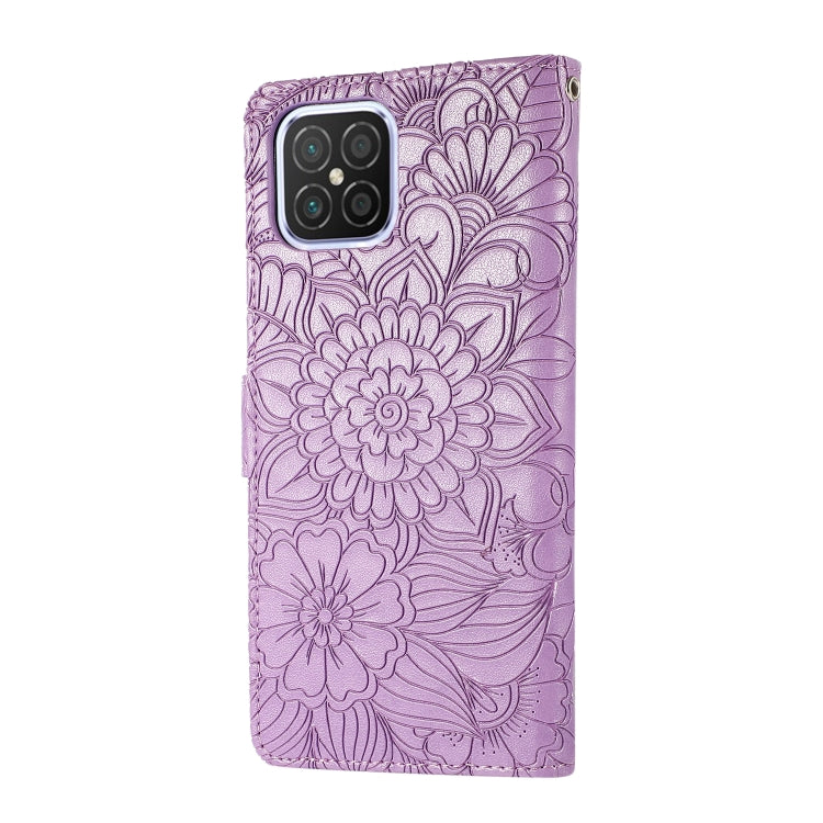 For Huawei nova 8 SE Skin Feel Embossed Sunflower Horizontal Flip Leather Case with Holder & Card Slots & Wallet & Lanyard