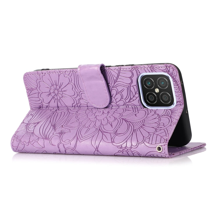 For Huawei nova 8 SE Skin Feel Embossed Sunflower Horizontal Flip Leather Case with Holder & Card Slots & Wallet & Lanyard