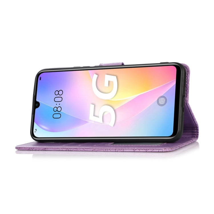 For Huawei nova 8 SE Skin Feel Embossed Sunflower Horizontal Flip Leather Case with Holder & Card Slots & Wallet & Lanyard