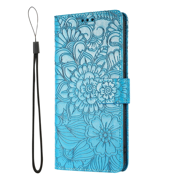 For Huawei nova 8 SE Skin Feel Embossed Sunflower Horizontal Flip Leather Case with Holder & Card Slots & Wallet & Lanyard