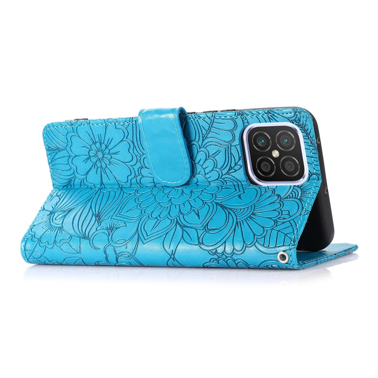 For Huawei nova 8 SE Skin Feel Embossed Sunflower Horizontal Flip Leather Case with Holder & Card Slots & Wallet & Lanyard