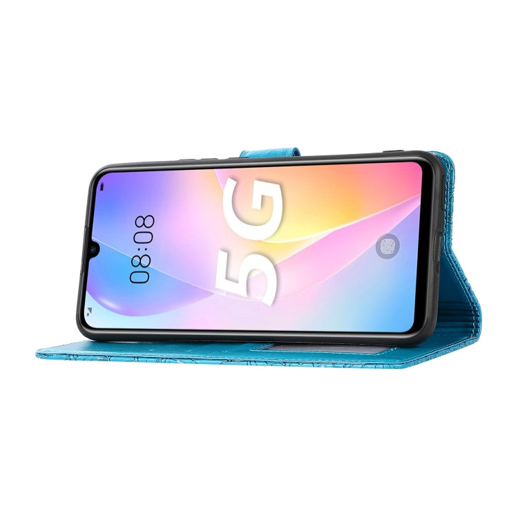 For Huawei nova 8 SE Skin Feel Embossed Sunflower Horizontal Flip Leather Case with Holder & Card Slots & Wallet & Lanyard