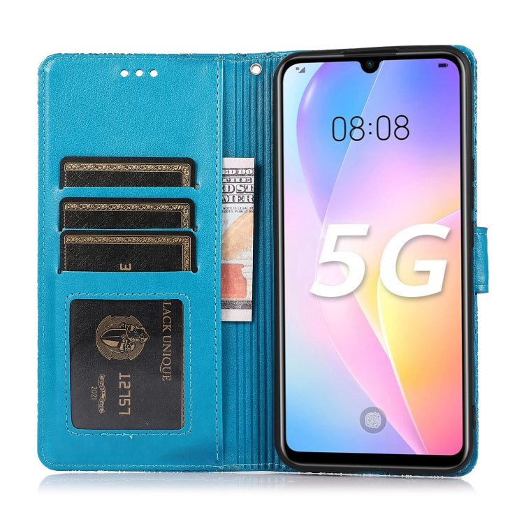 For Huawei nova 8 SE Skin Feel Embossed Sunflower Horizontal Flip Leather Case with Holder & Card Slots & Wallet & Lanyard
