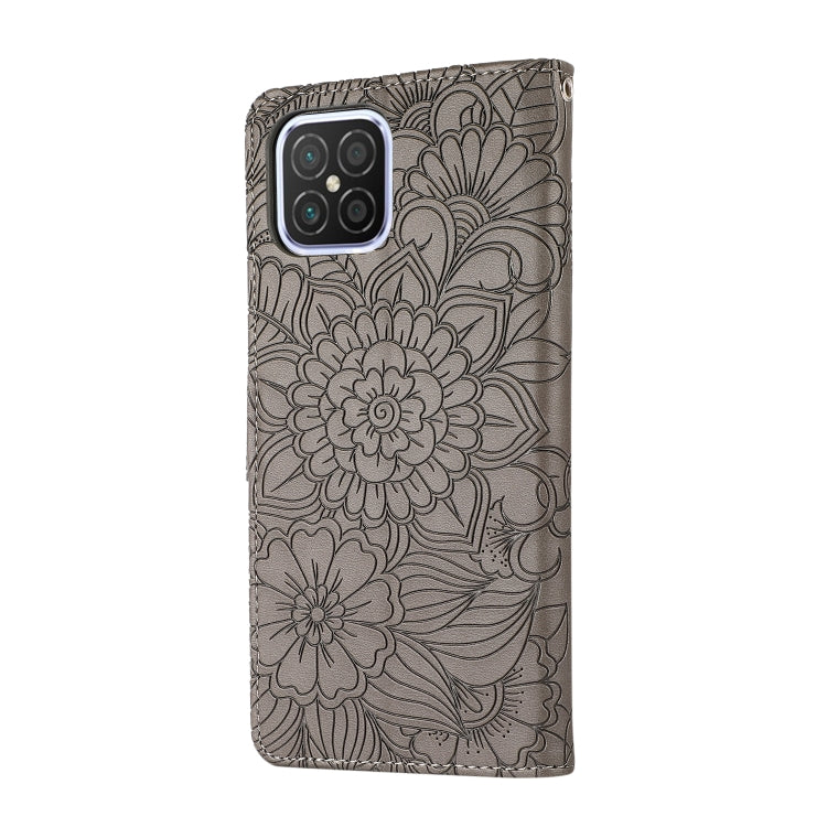 For Huawei nova 8 SE Skin Feel Embossed Sunflower Horizontal Flip Leather Case with Holder & Card Slots & Wallet & Lanyard