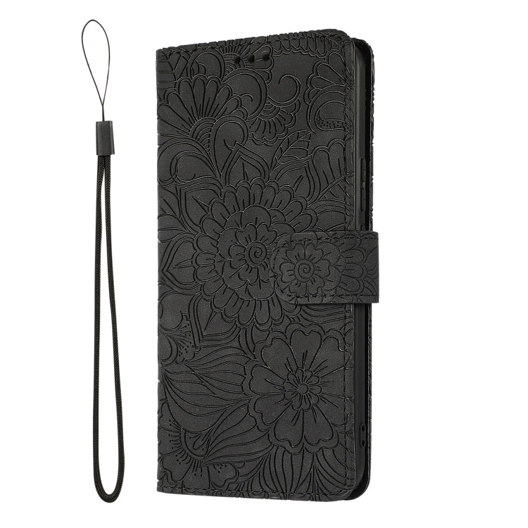 For Huawei nova 8 SE Skin Feel Embossed Sunflower Horizontal Flip Leather Case with Holder & Card Slots & Wallet & Lanyard