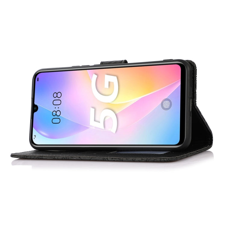 For Huawei nova 8 SE Skin Feel Embossed Sunflower Horizontal Flip Leather Case with Holder & Card Slots & Wallet & Lanyard