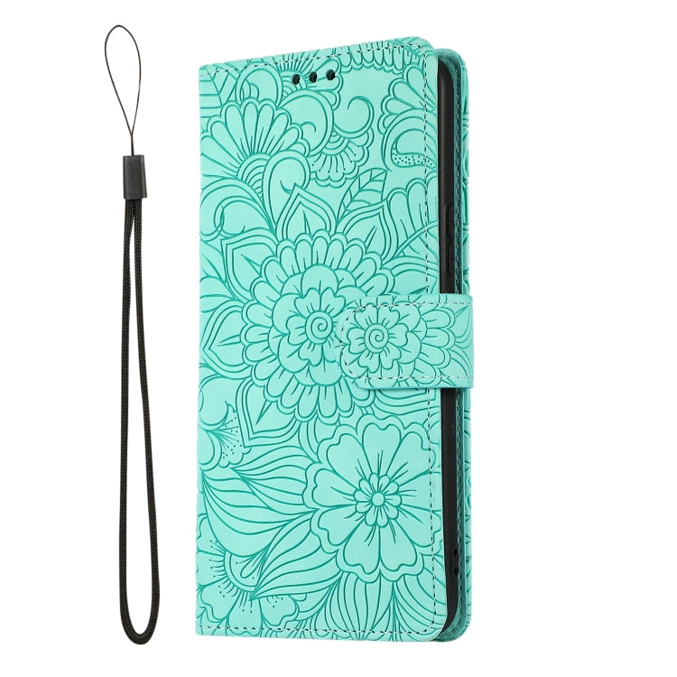 For Huawei nova 8 SE Skin Feel Embossed Sunflower Horizontal Flip Leather Case with Holder & Card Slots & Wallet & Lanyard