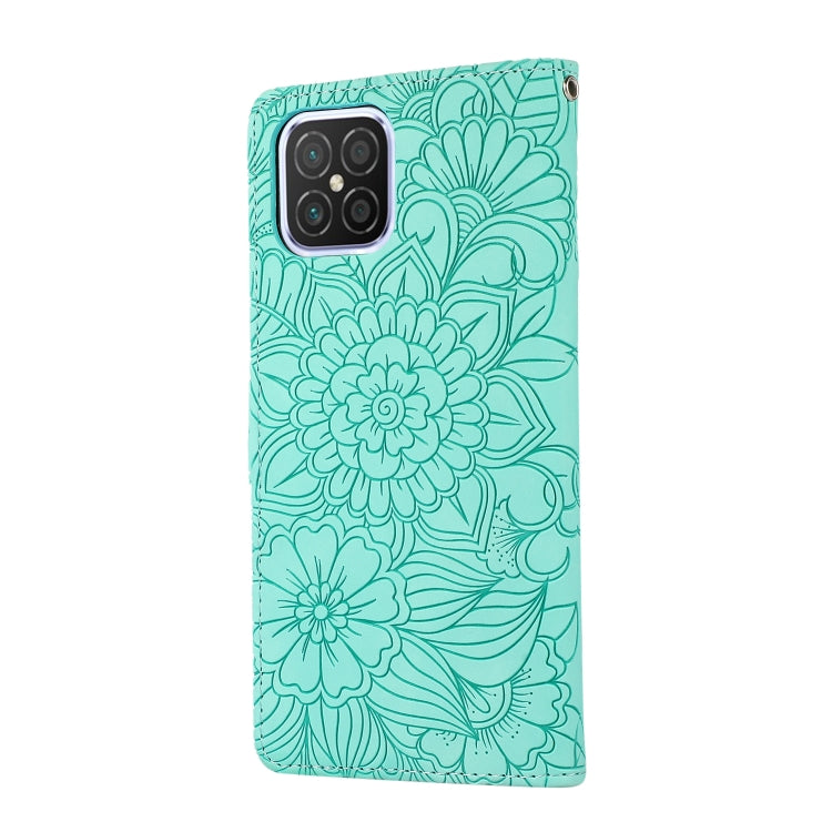For Huawei nova 8 SE Skin Feel Embossed Sunflower Horizontal Flip Leather Case with Holder & Card Slots & Wallet & Lanyard