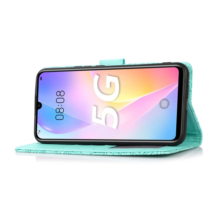For Huawei nova 8 SE Skin Feel Embossed Sunflower Horizontal Flip Leather Case with Holder & Card Slots & Wallet & Lanyard