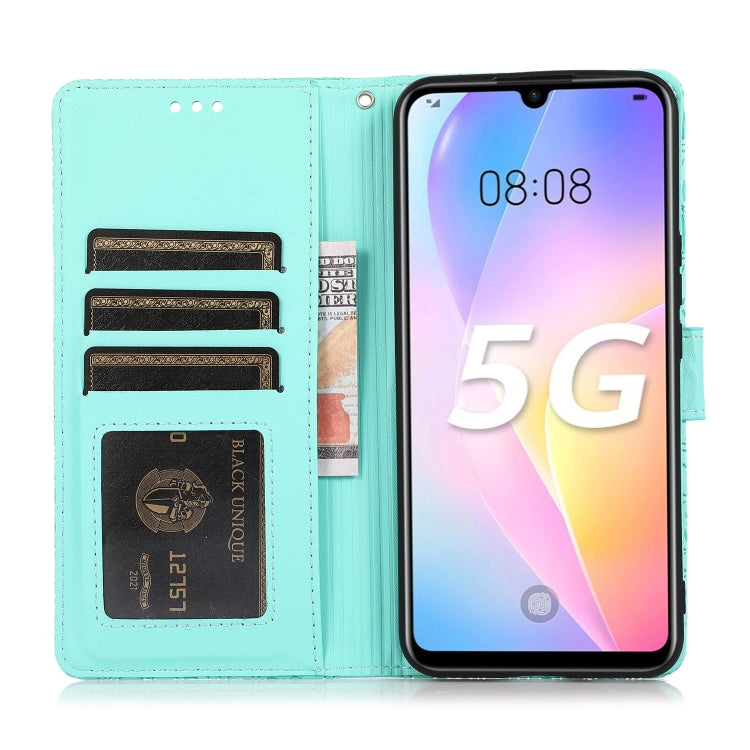 For Huawei nova 8 SE Skin Feel Embossed Sunflower Horizontal Flip Leather Case with Holder & Card Slots & Wallet & Lanyard