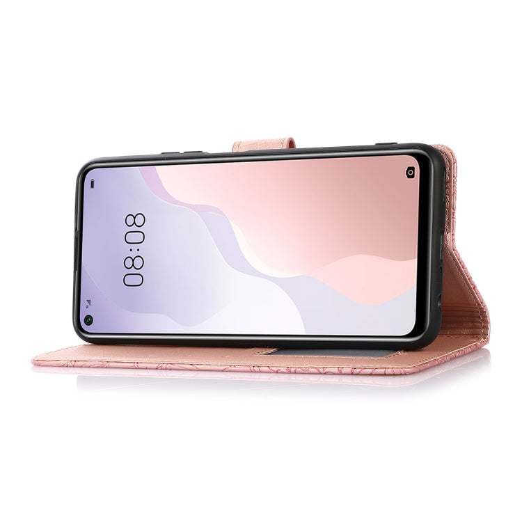 For Huawei nova 7 SE Skin Feel Embossed Sunflower Horizontal Flip Leather Case with Holder & Card Slots & Wallet & Lanyard
