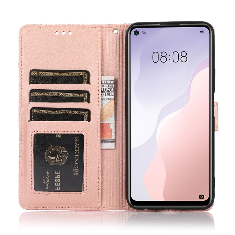 For Huawei nova 7 SE Skin Feel Embossed Sunflower Horizontal Flip Leather Case with Holder & Card Slots & Wallet & Lanyard