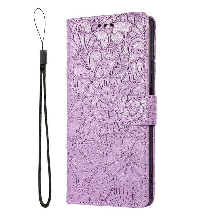 For Huawei nova 7 SE Skin Feel Embossed Sunflower Horizontal Flip Leather Case with Holder & Card Slots & Wallet & Lanyard