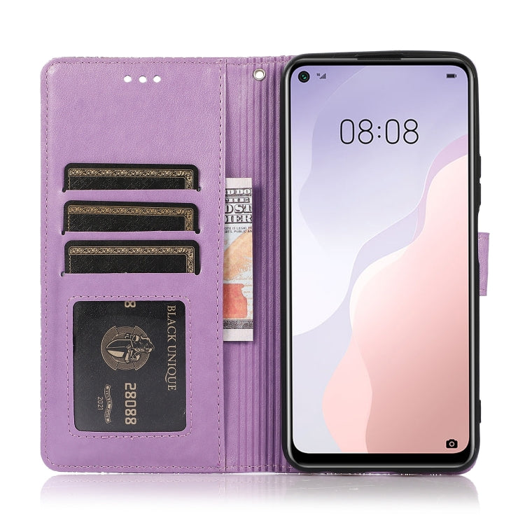 For Huawei nova 7 SE Skin Feel Embossed Sunflower Horizontal Flip Leather Case with Holder & Card Slots & Wallet & Lanyard