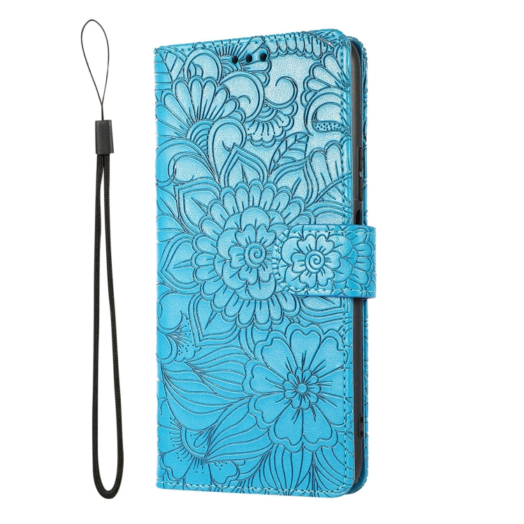 For Huawei nova 7 SE Skin Feel Embossed Sunflower Horizontal Flip Leather Case with Holder & Card Slots & Wallet & Lanyard