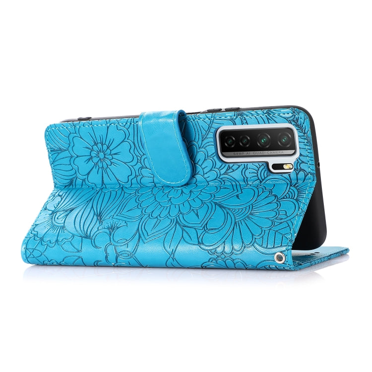 For Huawei nova 7 SE Skin Feel Embossed Sunflower Horizontal Flip Leather Case with Holder & Card Slots & Wallet & Lanyard