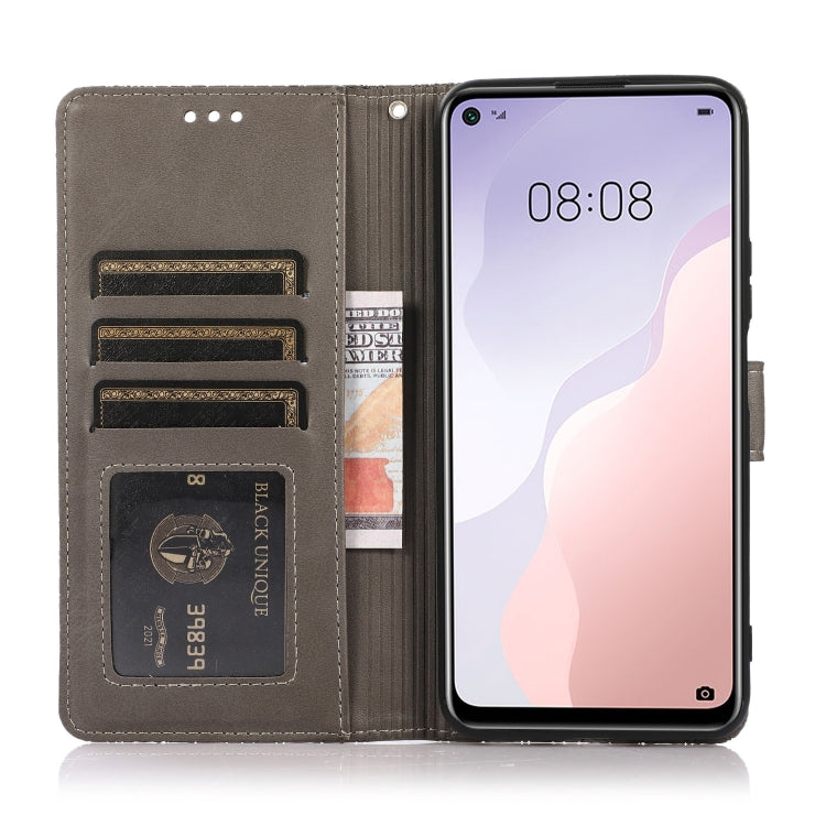 For Huawei nova 7 SE Skin Feel Embossed Sunflower Horizontal Flip Leather Case with Holder & Card Slots & Wallet & Lanyard