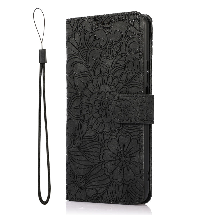 For Huawei nova 7 SE Skin Feel Embossed Sunflower Horizontal Flip Leather Case with Holder & Card Slots & Wallet & Lanyard