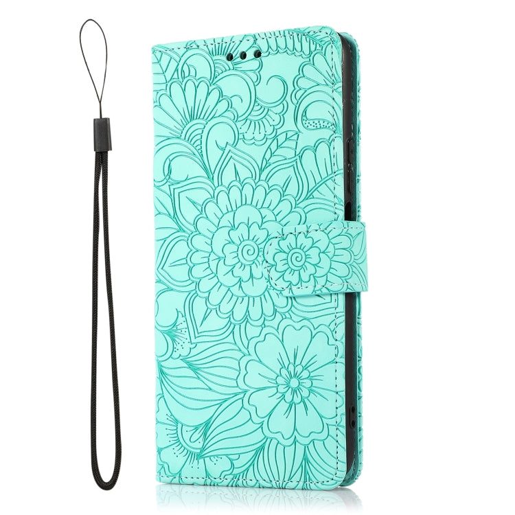 For Huawei nova 7 SE Skin Feel Embossed Sunflower Horizontal Flip Leather Case with Holder & Card Slots & Wallet & Lanyard