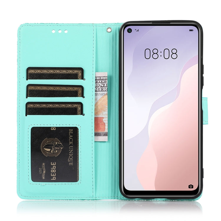 For Huawei nova 7 SE Skin Feel Embossed Sunflower Horizontal Flip Leather Case with Holder & Card Slots & Wallet & Lanyard