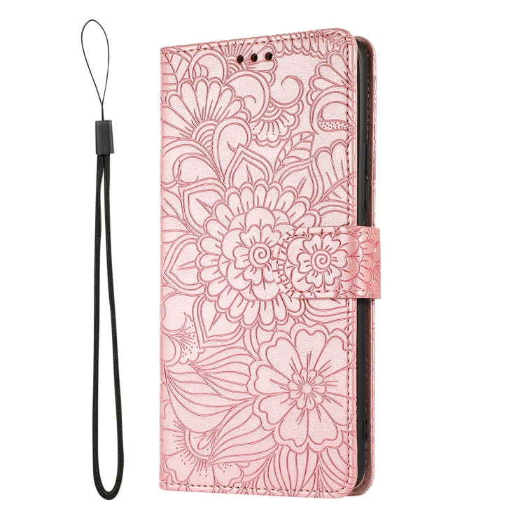 For Huawei nova 7 Pro 5G Skin Feel Embossed Sunflower Horizontal Flip Leather Case with Holder & Card Slots & Wallet & Lanyard