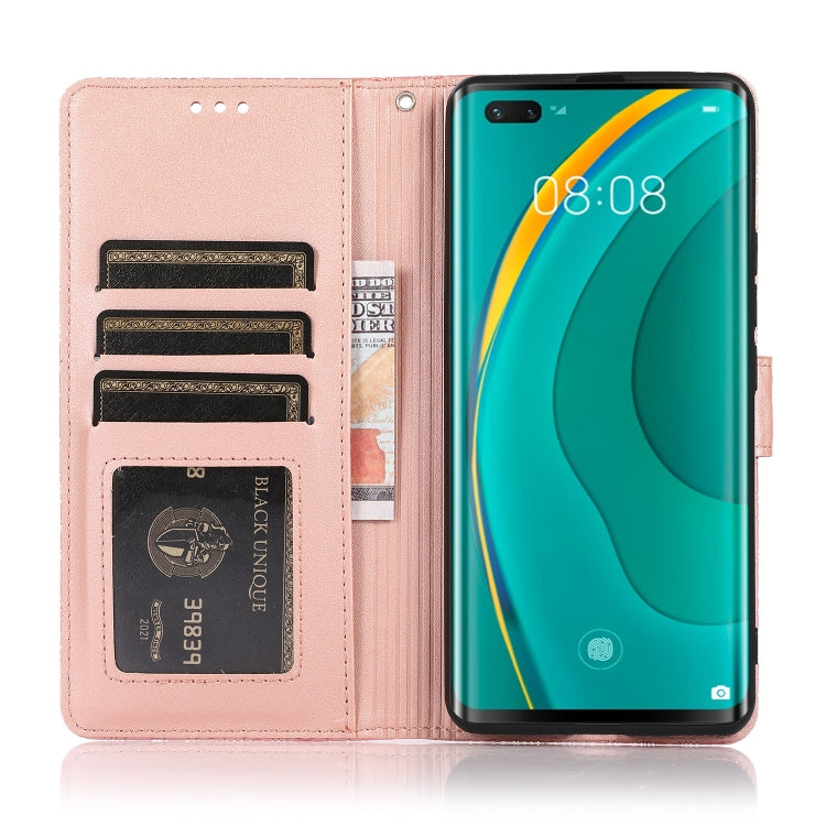 For Huawei nova 7 Pro 5G Skin Feel Embossed Sunflower Horizontal Flip Leather Case with Holder & Card Slots & Wallet & Lanyard