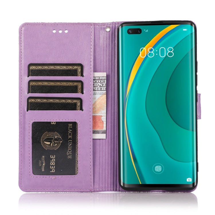 For Huawei nova 7 Pro 5G Skin Feel Embossed Sunflower Horizontal Flip Leather Case with Holder & Card Slots & Wallet & Lanyard