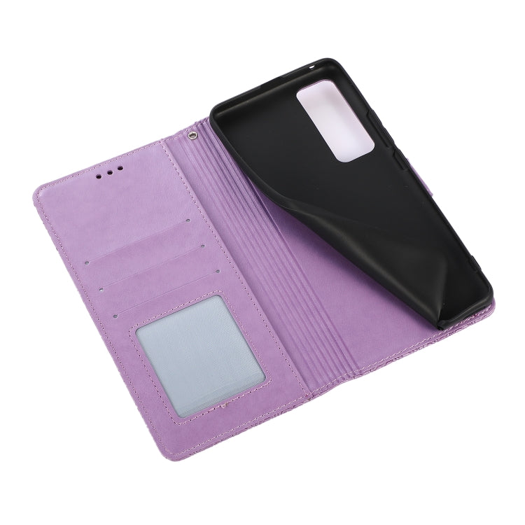 For Huawei nova 7 Pro 5G Skin Feel Embossed Sunflower Horizontal Flip Leather Case with Holder & Card Slots & Wallet & Lanyard
