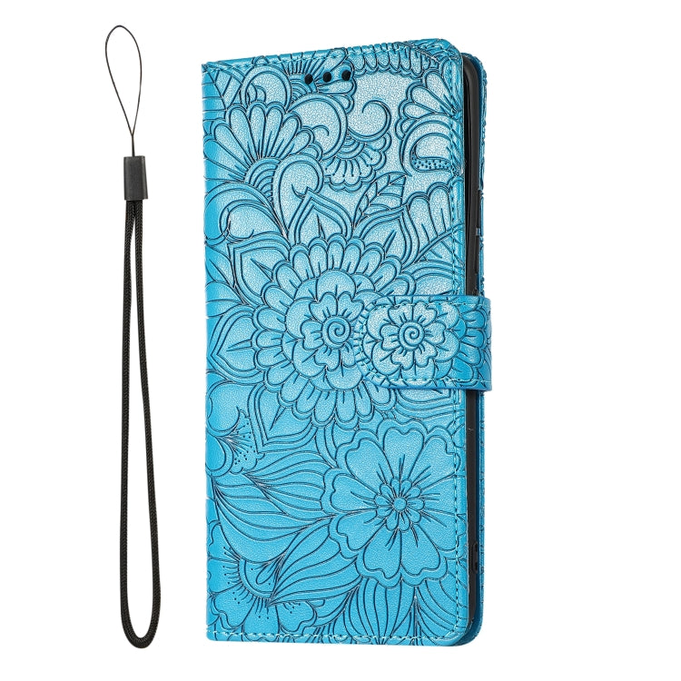 For Huawei nova 7 Pro 5G Skin Feel Embossed Sunflower Horizontal Flip Leather Case with Holder & Card Slots & Wallet & Lanyard