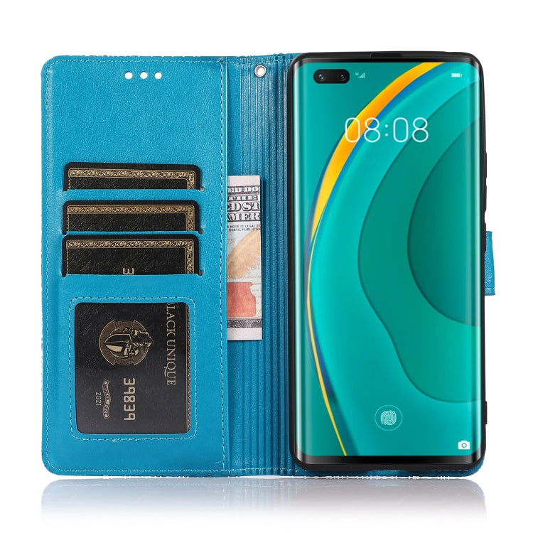 For Huawei nova 7 Pro 5G Skin Feel Embossed Sunflower Horizontal Flip Leather Case with Holder & Card Slots & Wallet & Lanyard