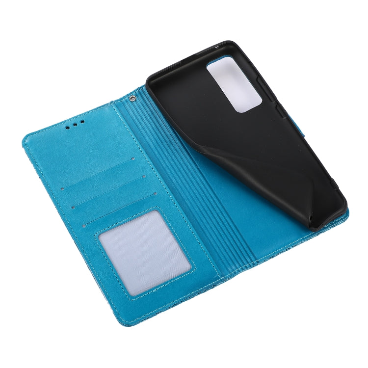 For Huawei nova 7 Pro 5G Skin Feel Embossed Sunflower Horizontal Flip Leather Case with Holder & Card Slots & Wallet & Lanyard