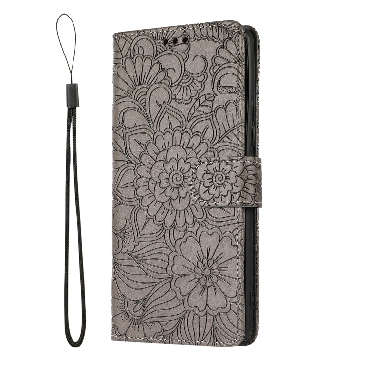 For Huawei nova 7 Pro 5G Skin Feel Embossed Sunflower Horizontal Flip Leather Case with Holder & Card Slots & Wallet & Lanyard