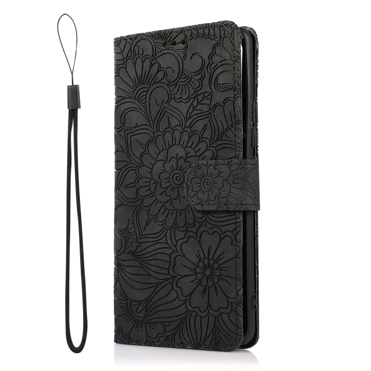 For Huawei nova 7 Pro 5G Skin Feel Embossed Sunflower Horizontal Flip Leather Case with Holder & Card Slots & Wallet & Lanyard