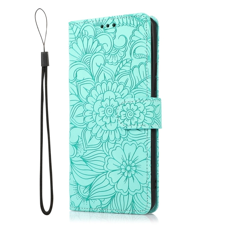 For Huawei nova 7 Pro 5G Skin Feel Embossed Sunflower Horizontal Flip Leather Case with Holder & Card Slots & Wallet & Lanyard