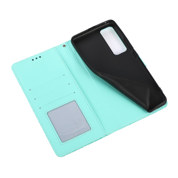 For Huawei nova 7 Pro 5G Skin Feel Embossed Sunflower Horizontal Flip Leather Case with Holder & Card Slots & Wallet & Lanyard