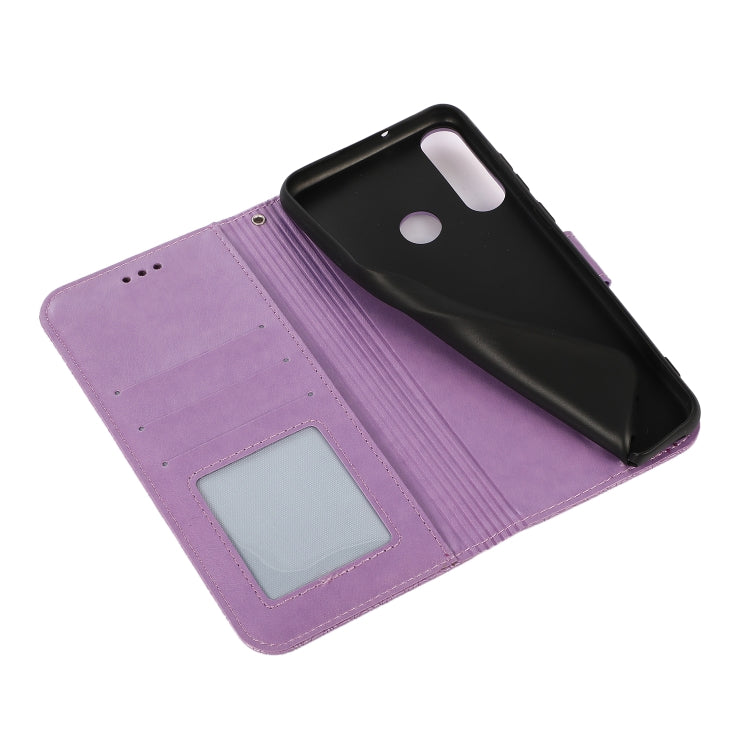 For Huawei Y6p Skin Feel Embossed Sunflower Horizontal Flip Leather Case with Holder & Card Slots & Wallet & Lanyard