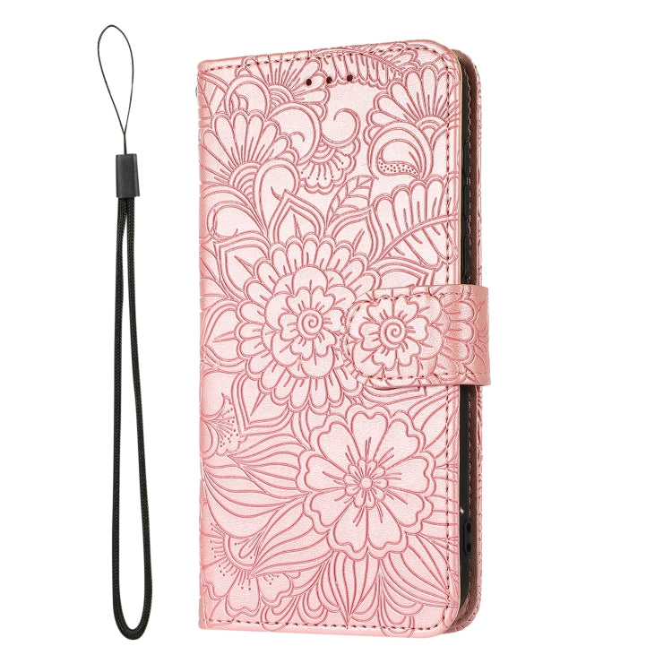 For Huawei Y5p Skin Feel Embossed Sunflower Horizontal Flip Leather Case with Holder & Card Slots & Wallet & Lanyard