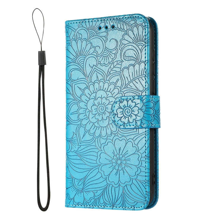 For Huawei Y5p Skin Feel Embossed Sunflower Horizontal Flip Leather Case with Holder & Card Slots & Wallet & Lanyard