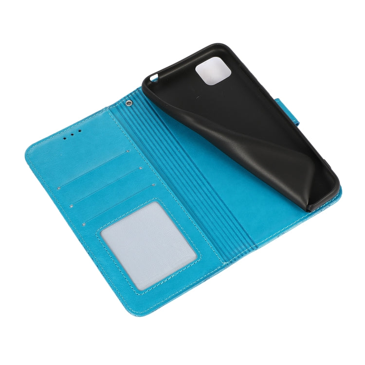 For Huawei Y5p Skin Feel Embossed Sunflower Horizontal Flip Leather Case with Holder & Card Slots & Wallet & Lanyard
