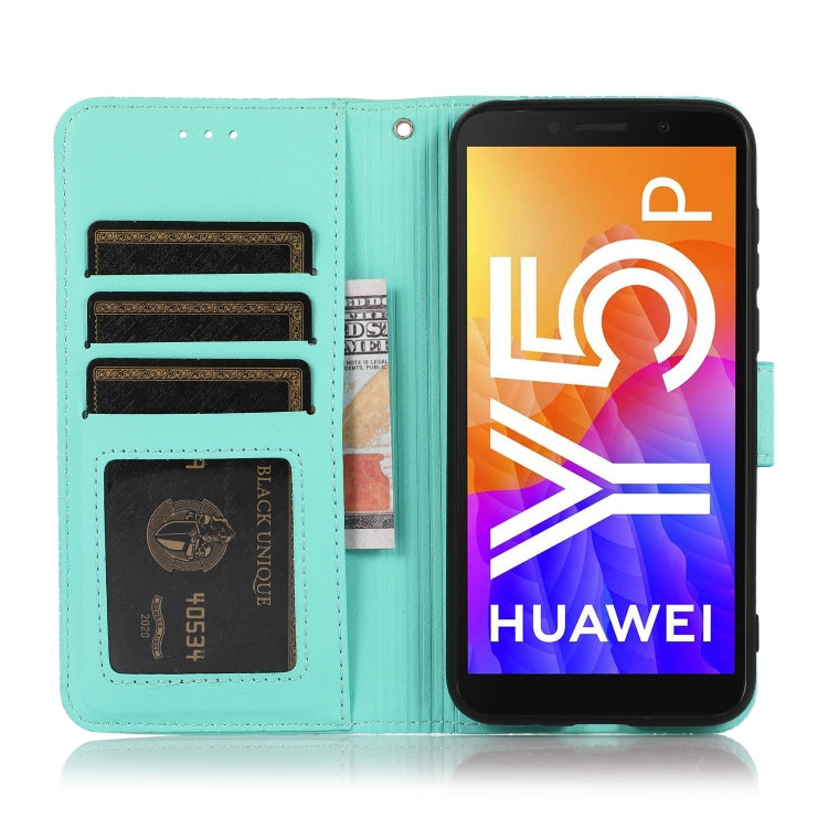 For Huawei Y5p Skin Feel Embossed Sunflower Horizontal Flip Leather Case with Holder & Card Slots & Wallet & Lanyard