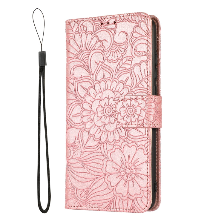 For Huawei P smart 2020 Skin Feel Embossed Sunflower Horizontal Flip Leather Case with Holder & Card Slots & Wallet & Lanyard