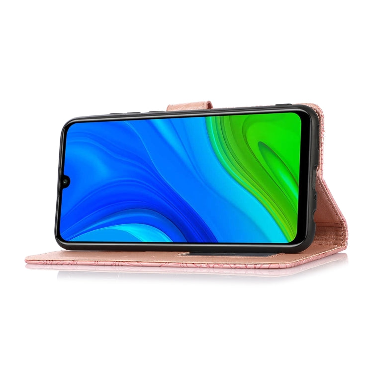 For Huawei P smart 2020 Skin Feel Embossed Sunflower Horizontal Flip Leather Case with Holder & Card Slots & Wallet & Lanyard