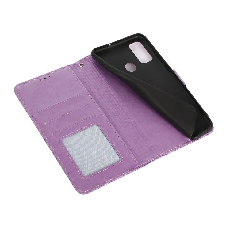 For Huawei P smart 2020 Skin Feel Embossed Sunflower Horizontal Flip Leather Case with Holder & Card Slots & Wallet & Lanyard