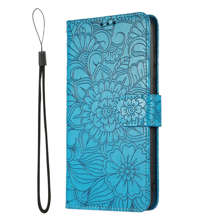 For Huawei P smart 2020 Skin Feel Embossed Sunflower Horizontal Flip Leather Case with Holder & Card Slots & Wallet & Lanyard