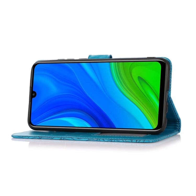 For Huawei P smart 2020 Skin Feel Embossed Sunflower Horizontal Flip Leather Case with Holder & Card Slots & Wallet & Lanyard